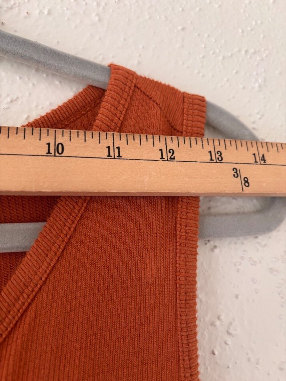 Anthropologie Marina Tiered Wide-Leg  Jumpsuit In Rust Orange Sleeveless Pockets - Picture 10 of 12